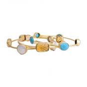 gold birthstone bangle bracelet