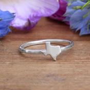 silver stackable texas ring