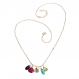 charm necklace for grandmothers with birthstones and initial