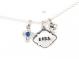 Ellerbe Charm, Silver Stamped Name Charm 19