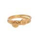 Stackable gold rings with initials