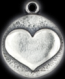 Silver lucky heart charm