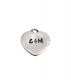 Silver Stamped Name Charm, Small Heart 1