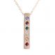 Birthstone Bar Necklace Gold, Family Totem Birthstone Necklace 2