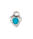 Birthstone Heart Charm 12