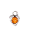 Birthstone Heart Charm 11