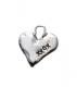 Silver Hug & Kiss Heart charm