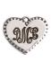 Silver Stamped Name Charm, Checked Heart 1