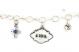 Silver Stamped Name Charm, Cross Charm 16