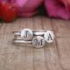 Stackable Rings with Initials, Silver Initial Rings 6