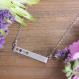 engraved silver bar necklace