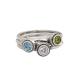 silver birthstone stackable rings