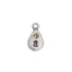 Birthstone Initial Droplet Charm