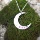 Birthstone Charm Necklace Silver, I Love you to the Moon and Back, 4 Birthstones 1