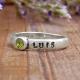 Stackable Ring stamped with name and Birthstone