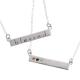 silver birthstone bar necklaces