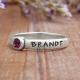 class of birthstone ring personalized with name and school