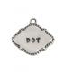 Silver stamped name charm