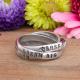 Personalized Class Ring, Stamped Graduation Gift