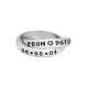 couples ring in silver stamped with name date and heart