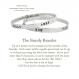 Mother's Family Bangle Bracelet for Two Children Silver 6