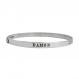 Stamped silver bangle bracelets for grandma