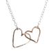 two heart necklace