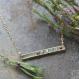 Custom Gold Birthstone Bar Necklace