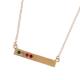 Gold Birthstone Bar Necklace