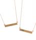 Gold Bar Necklace with birthstones for Five Grandchildren 1
