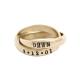 Gold name ring stamped and stackable