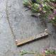 Custom Gold Birthstone Bar Necklace 3