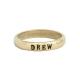 Gold stackable rings stamped with names