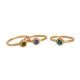 rings stackable in gold with birthstones