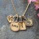 gold initial charm necklaces