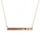 Custom Gold Birthstone Bar Necklace 1