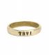 stackable gold name rings stamped
