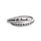 I love you to the moon and back ring in silver