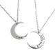 I Love you to the Moon and Back Birthstone Charm Necklace Silver