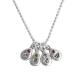 initial birthstone drop necklace for four grandchildren