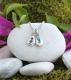 Grandma initial birthstone necklace droplet