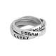 Personalized Grandmothers Ring Stamped in three bands
