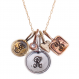 Mixed metal trinket charm necklace