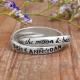 Couple's Ring with Names - To the moon and back