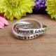 Personalized mothers ring on model
