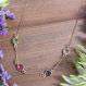 gold grandmothers birthstone necklace handmade