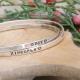 Sterling Bangle with names for grandma