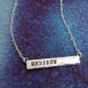 name bar plate necklace stamped
