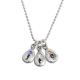 Grandma charm necklace with birthstones droplet