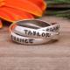 Personalized Grandmother's Name Ring Stamped with 3 names